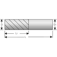 251151 Schaftfräser-Satz VHM 45° NANO 600, Z=3, Ø1,0-4,0 mm TiSiN