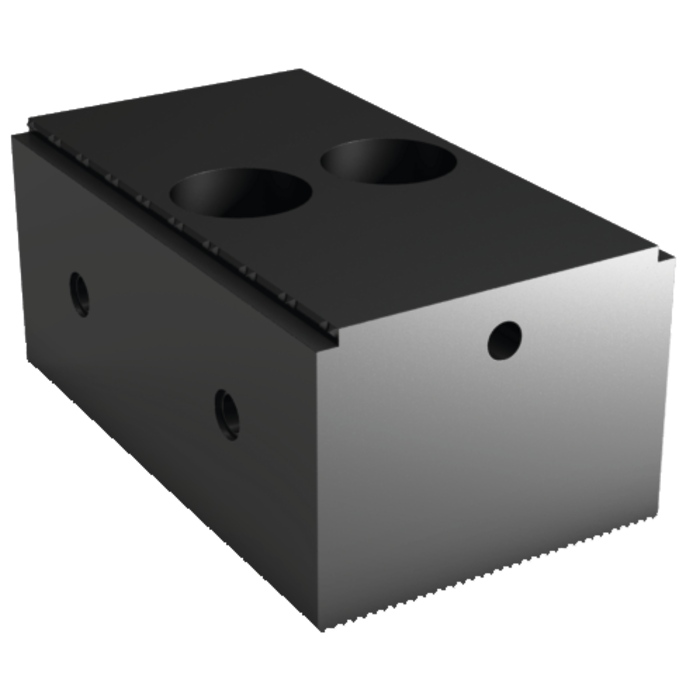 Festbacke 120mm breit 54mm hoch Spannflaeche: 3mm Stufe und Kralle