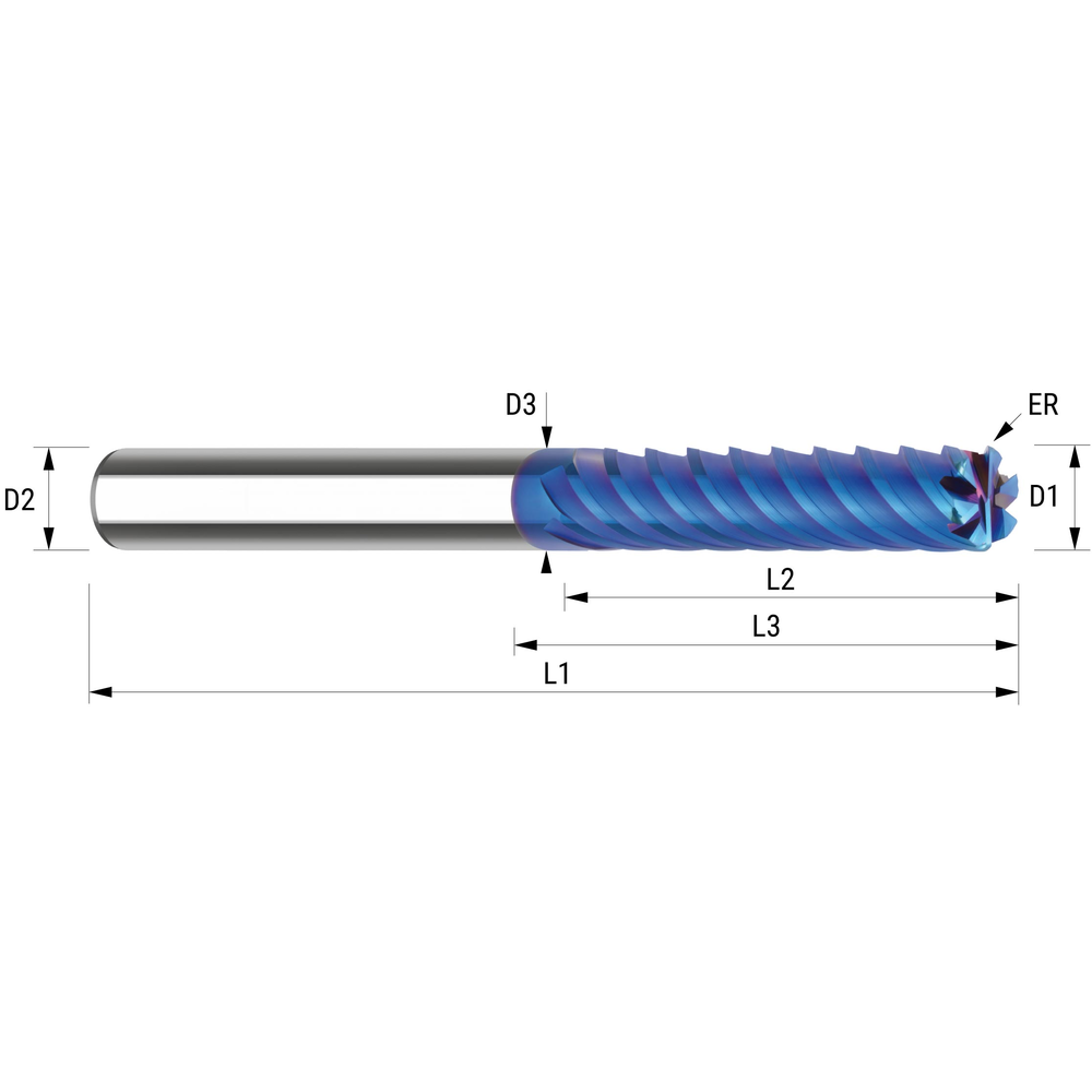 Schaftfräser CNC-Bit – Extra Lang, 6 Mm Ende, 3 Nuten, Für Holzarbeiten & Metall
