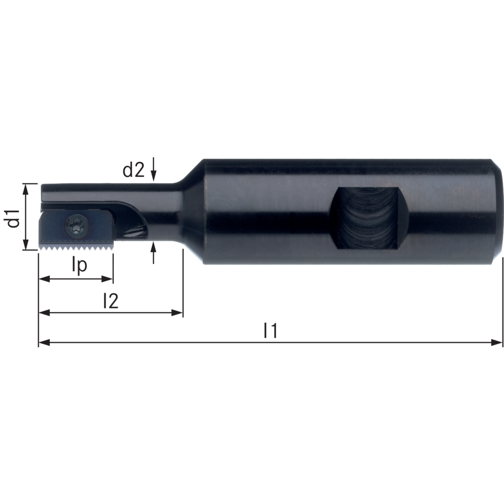 Halter für Gewindefräsplatten SR0010 H12 (Plattengröße 12mm) Schaft-20mm