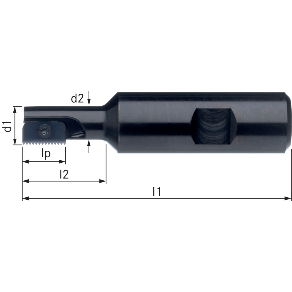 Halter für Gewindefräsplatten SR0014 H14 (Plattengröße 14mm) Schaft-20mm