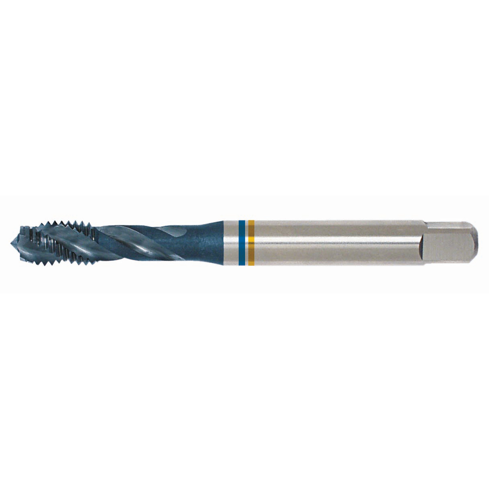 Maschinen-Gewindebohrer HSS-E PM DIN371C 45°, M5 Grundloch TiCN