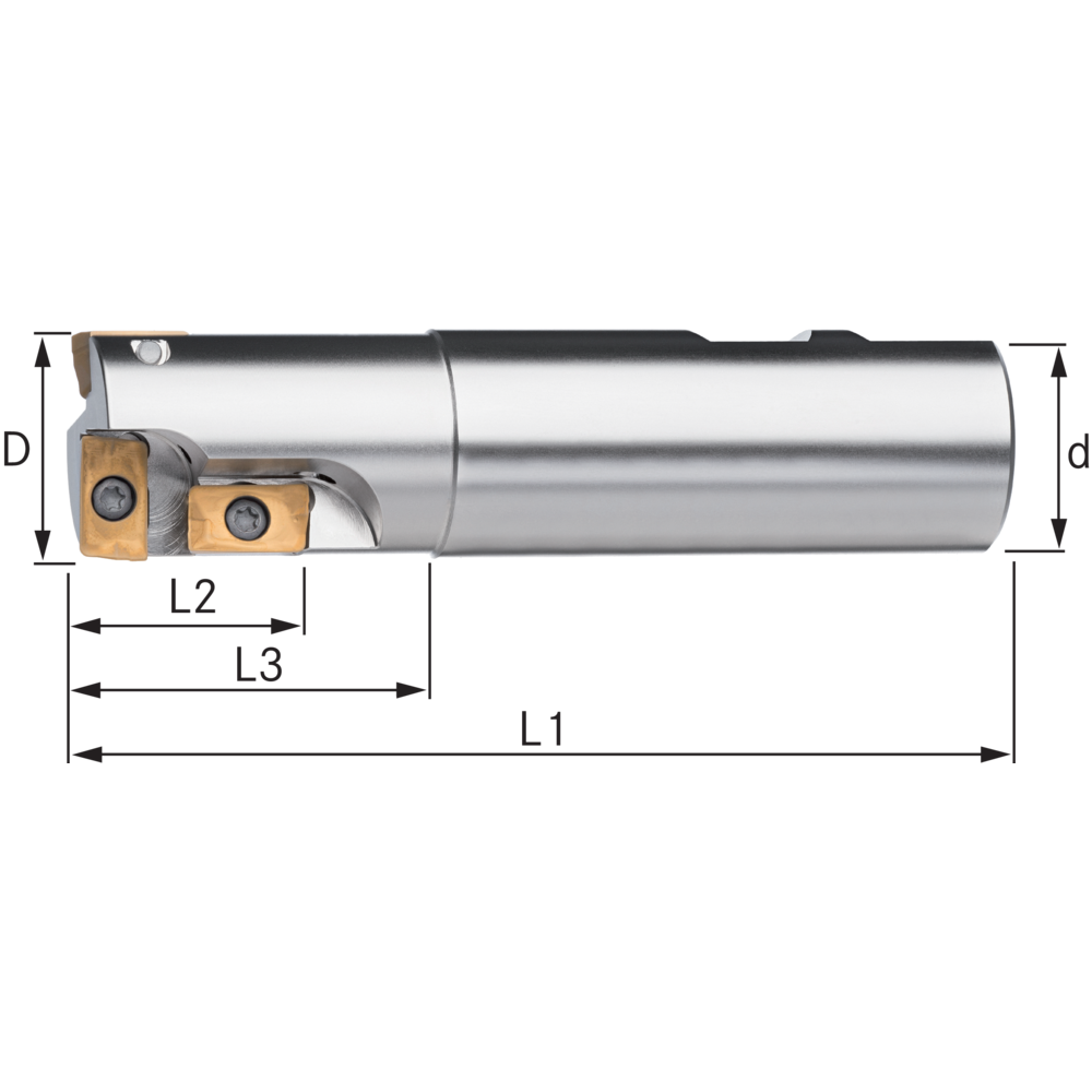 Bohr-Senkfräser 90° 32x130mm, Schaft-32mm, für 3 x AP..1604