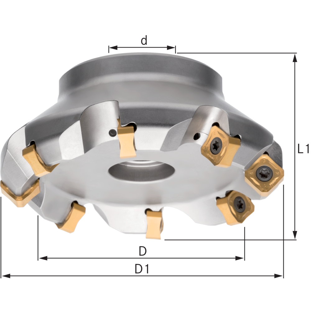 Planfräser 63x22mm, für 8 x SN.X1206