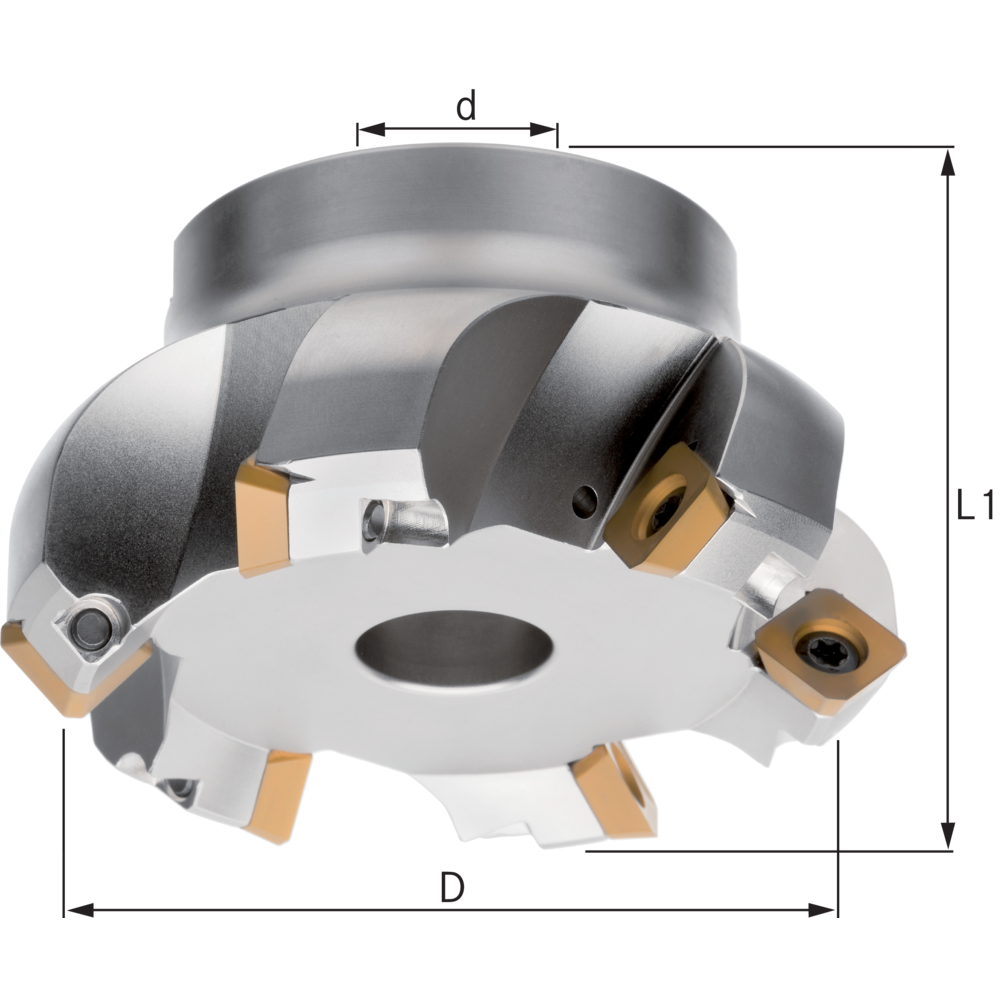 Planfräser 45° 80x27mm für 6 x SE.. 1204 IK