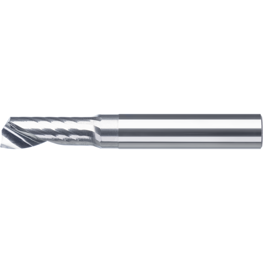 Alu-Einschneiden-Schaftfräser 30° VHM 2mm L2=22mm Z=1 HA, pol. Spiegelschliff