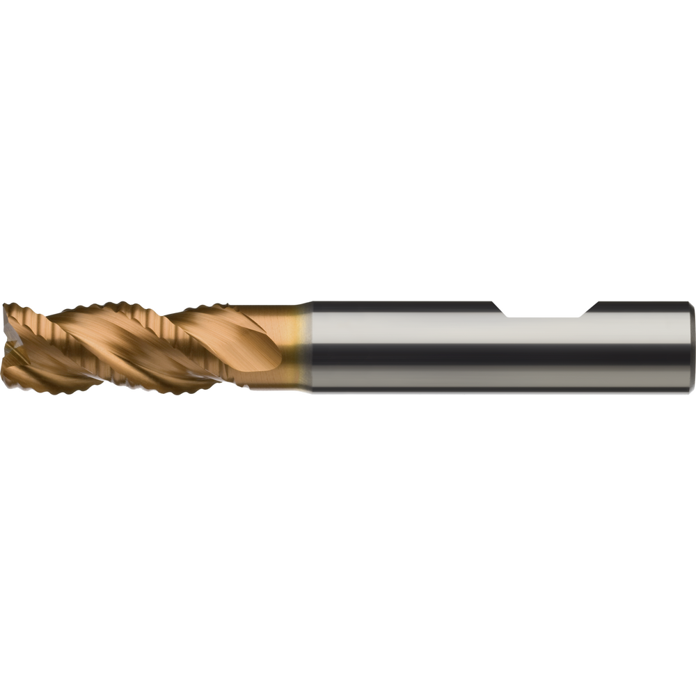 Alu-Schruppfräser VHM 12mm L2=36mm Z=3 HB, Kantenschutz-Fase, ZrCN Ultra-N