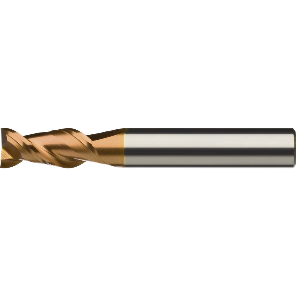 Alu-Langlochfräser VHM 45° 3mm L2=18mm Z=2 HA, Kantenschutz-Fase, ZrCN Ultra-N