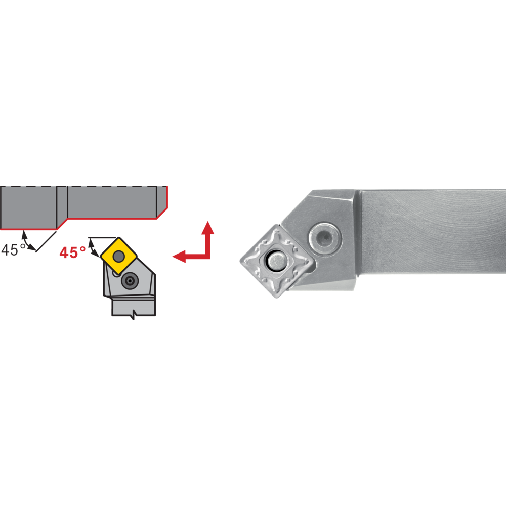 Klemmhalter PSSN-R 2020 K12, 45°, für SNM.1204..