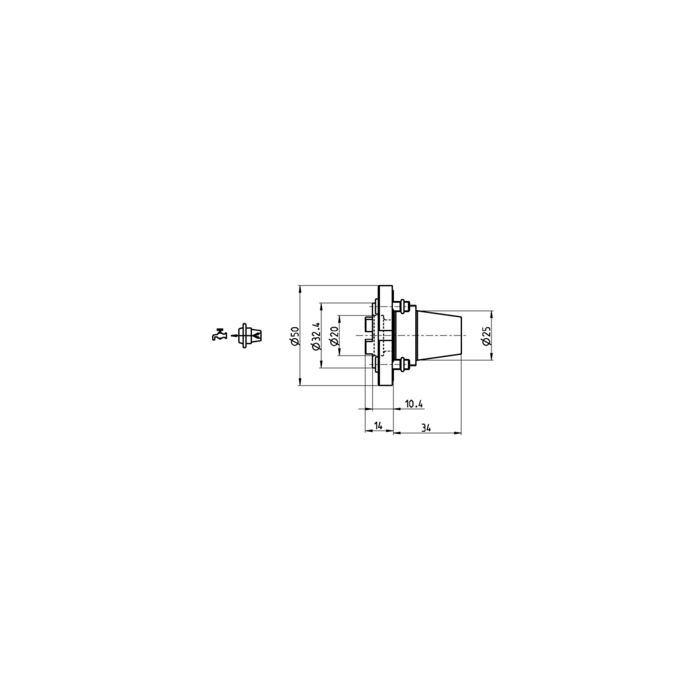 Adapter 25, DECOFLEX 20 PRECI-FLEX