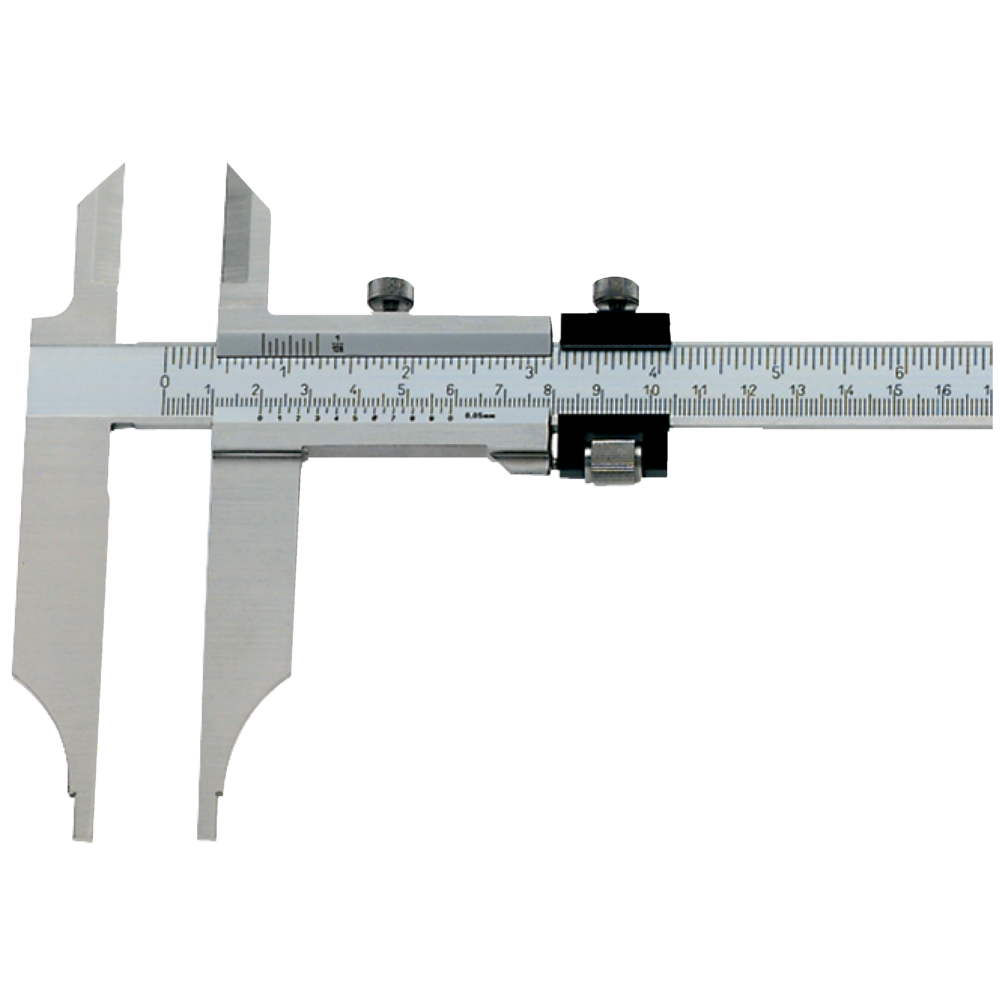 Werkstatt-Messschieber 500mm (0,05mm) mit Messerspitzen, mit Feineinstellung