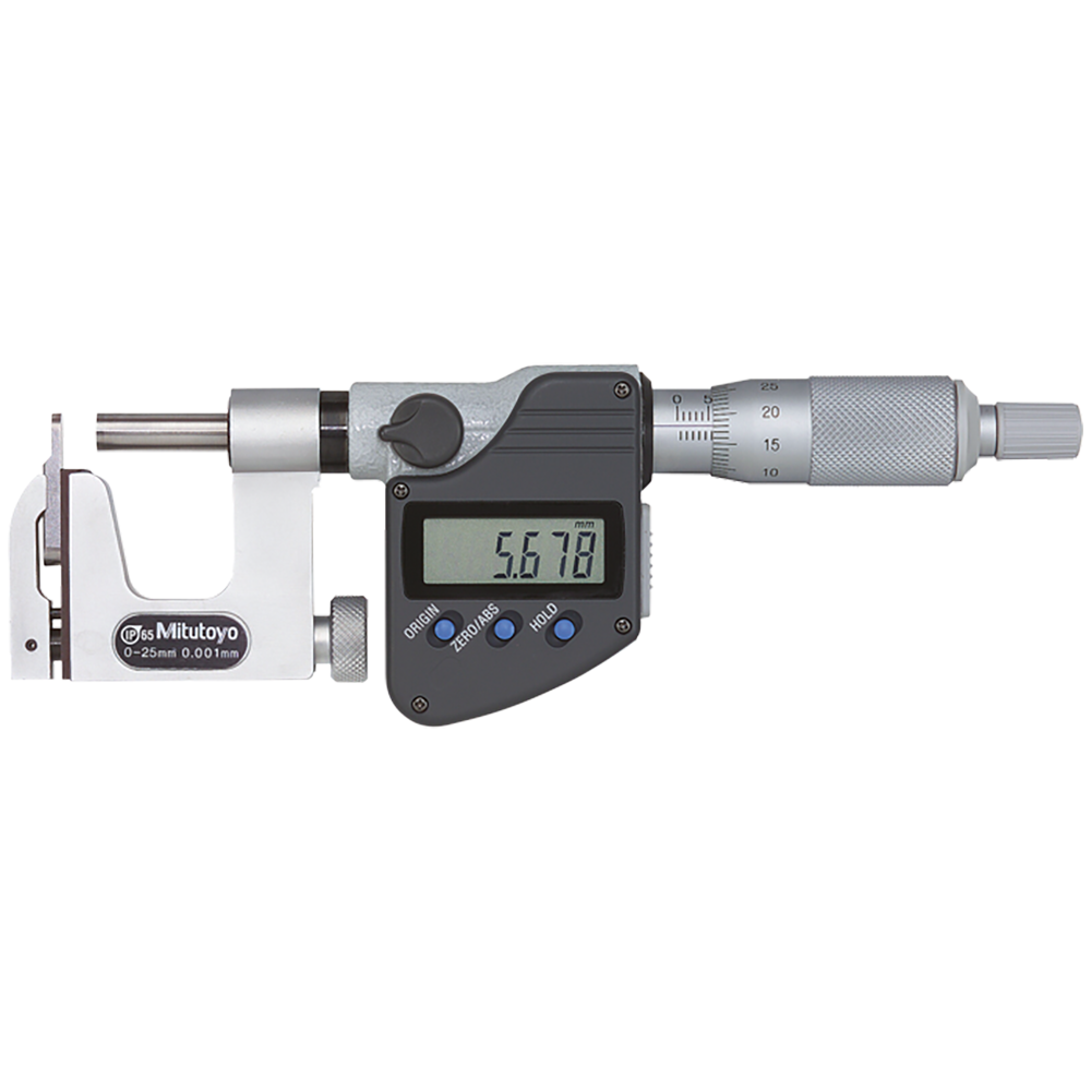 Bügelmessschraube digital 0-25mm (0,001mm) IP65 mit auswechselbarem Amboss