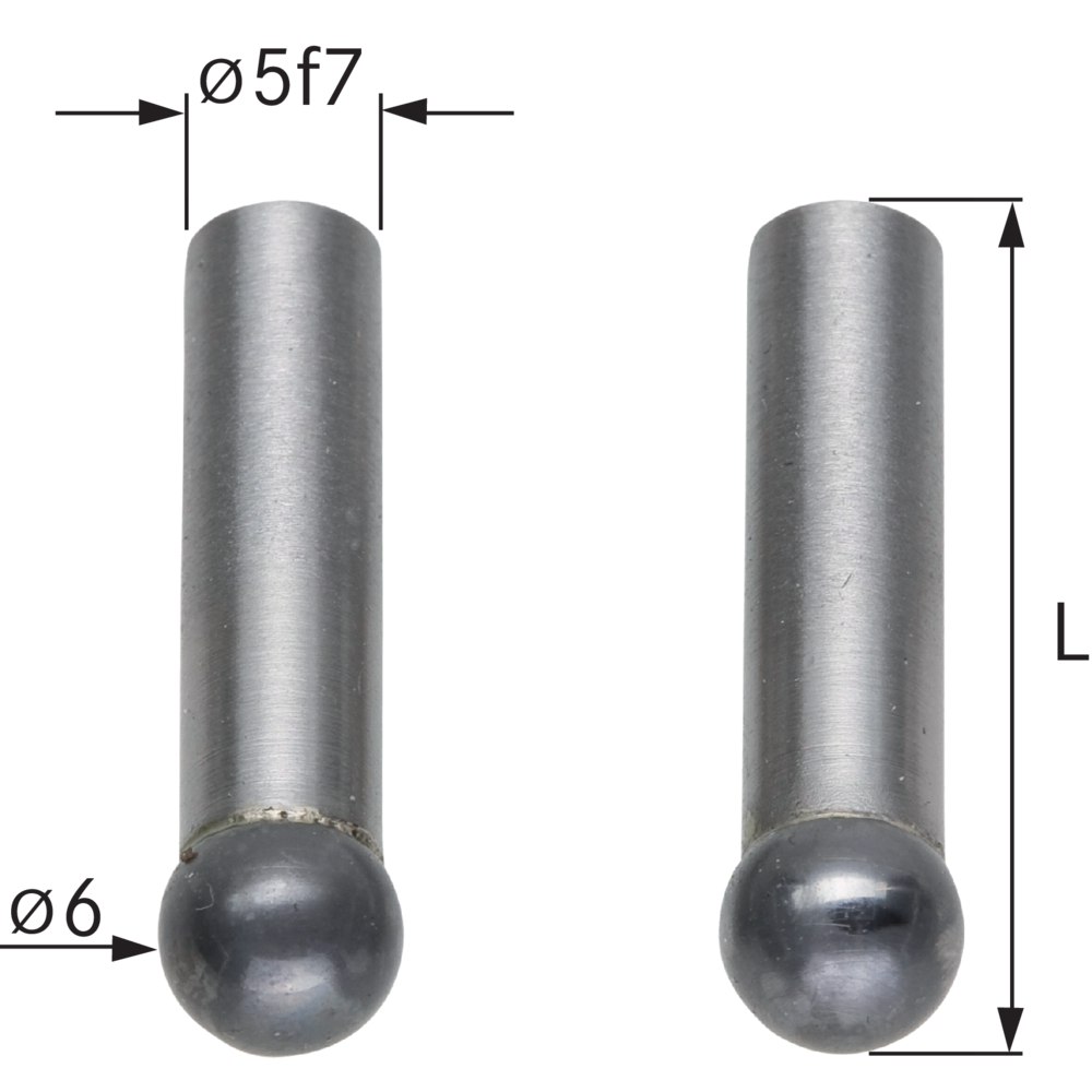 Messtaster Kugel 6mm, lang L=53mm, für Universalmessgerät UNICHECK