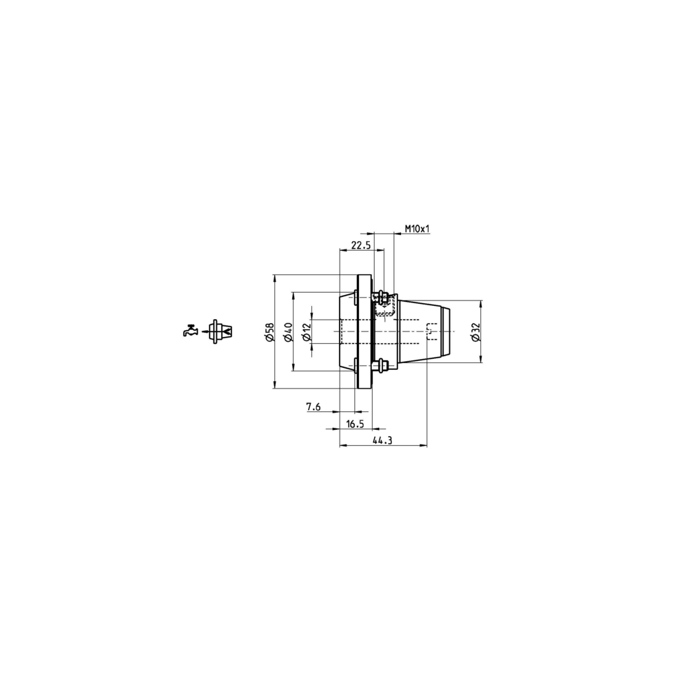 Adapter 32, Weldon kurz Standard DIN1835-B12 PRECI-FLEX