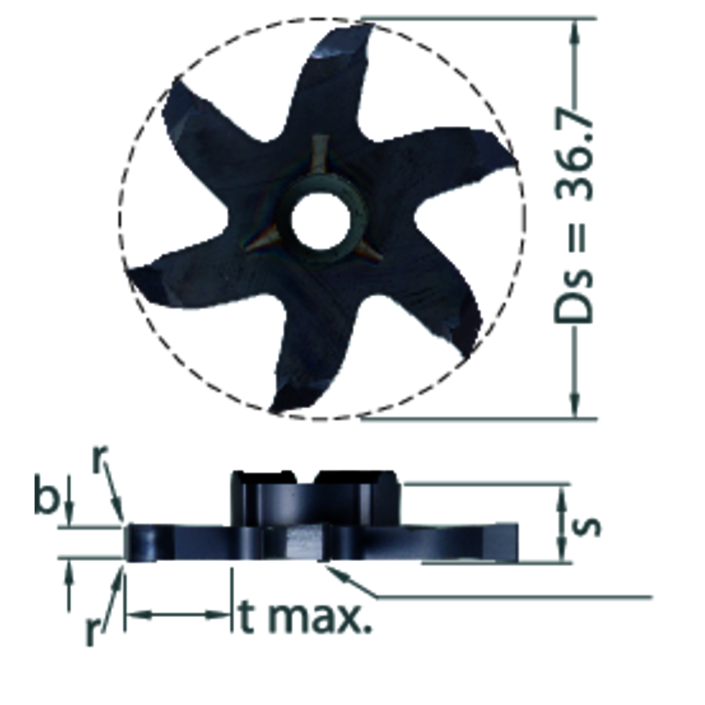 Mini Mill insert AL41F Z620.X300.02/AL41F