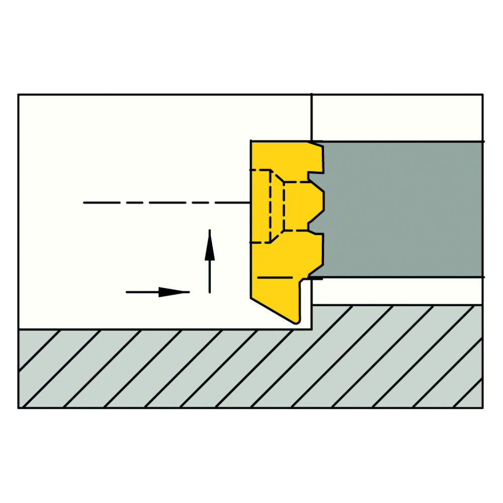 Schneideinsatz RS08.3046.02 HM Rückwärtsdrehen tmax=1,3mm Dmin=7,8mm AL41F