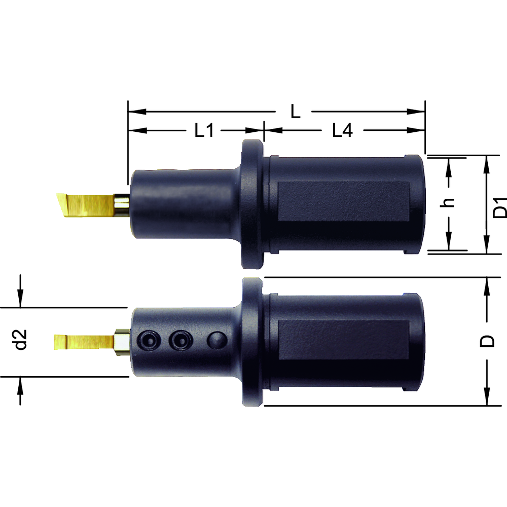 Klemmhalter (Nutstoßen) NH10.0025.1 ø25x73mm, für Bohrungs-ø ab 10mm