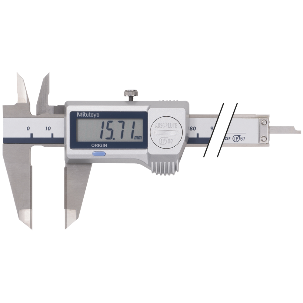 Messschieber digital 150mm (0,01mm) IP67, HM-Messfl. Innen/Außen, Datenausgang