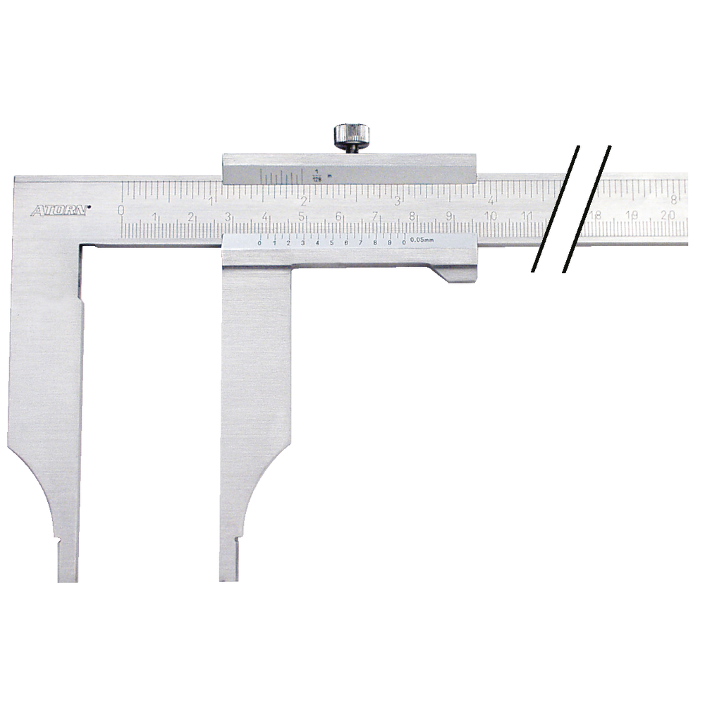 Werkstatt-Messschieber 300mm (0,05mm) ohne Messerspitzen, ohne Feineinstellung