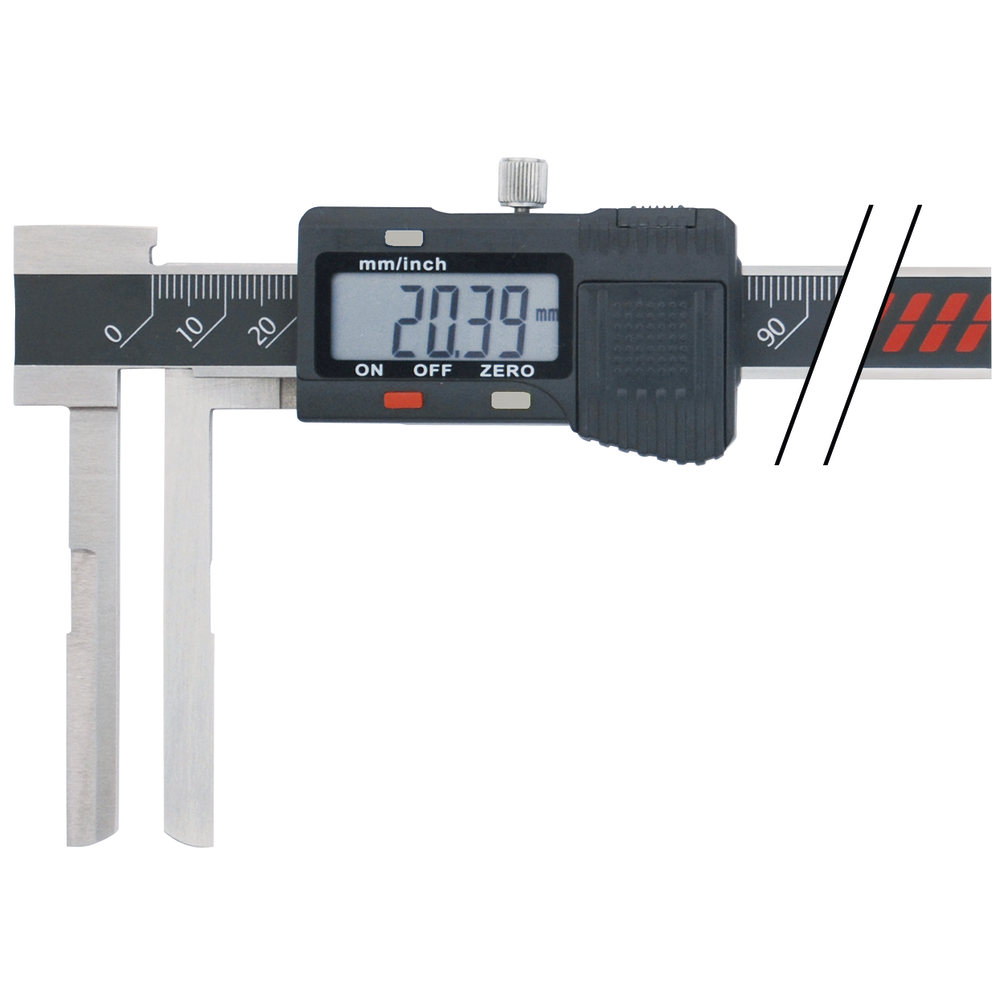 Messschieber 10-150mm digital mit langen, schmalen Messschenkeln