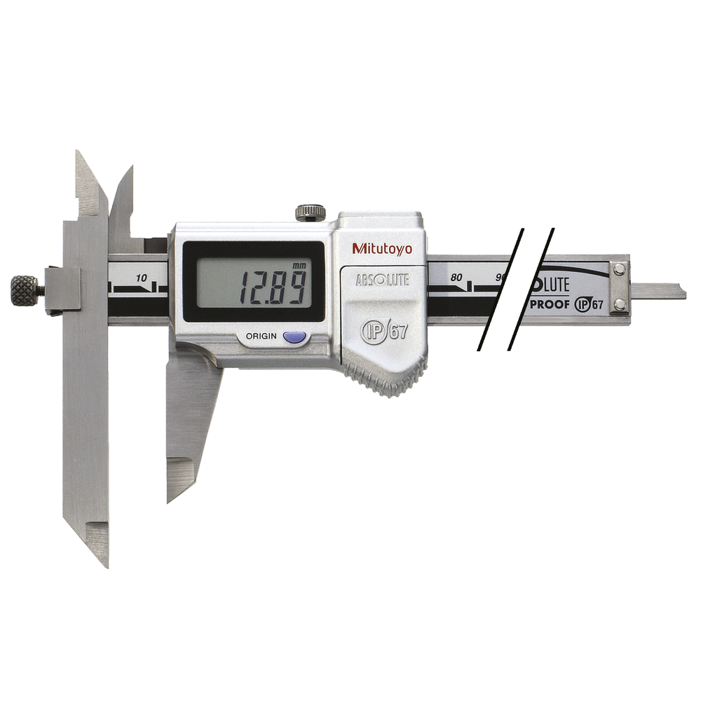 Sondermessschieber digital 300mm (0,01mm) IP67, verschiebbarer Schenkel, Rolle