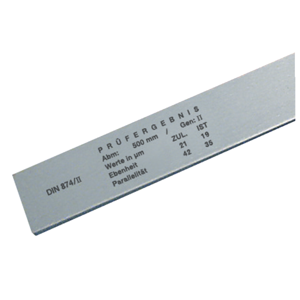 Flachlineal DIN874/2 500x30x6mm Spezialstahl Form A