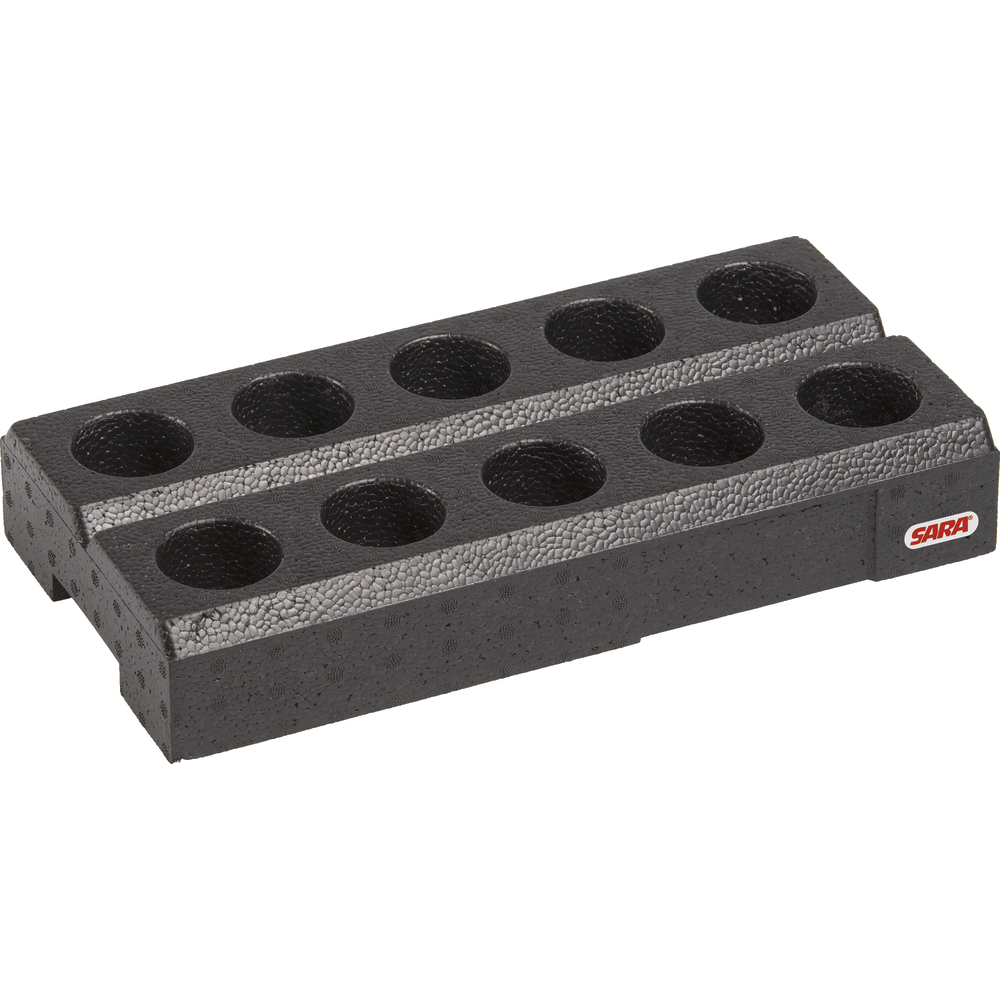 CNC-Werkzeugträger aus Schaumstoff HSK 63 für 10 Aufnahmen