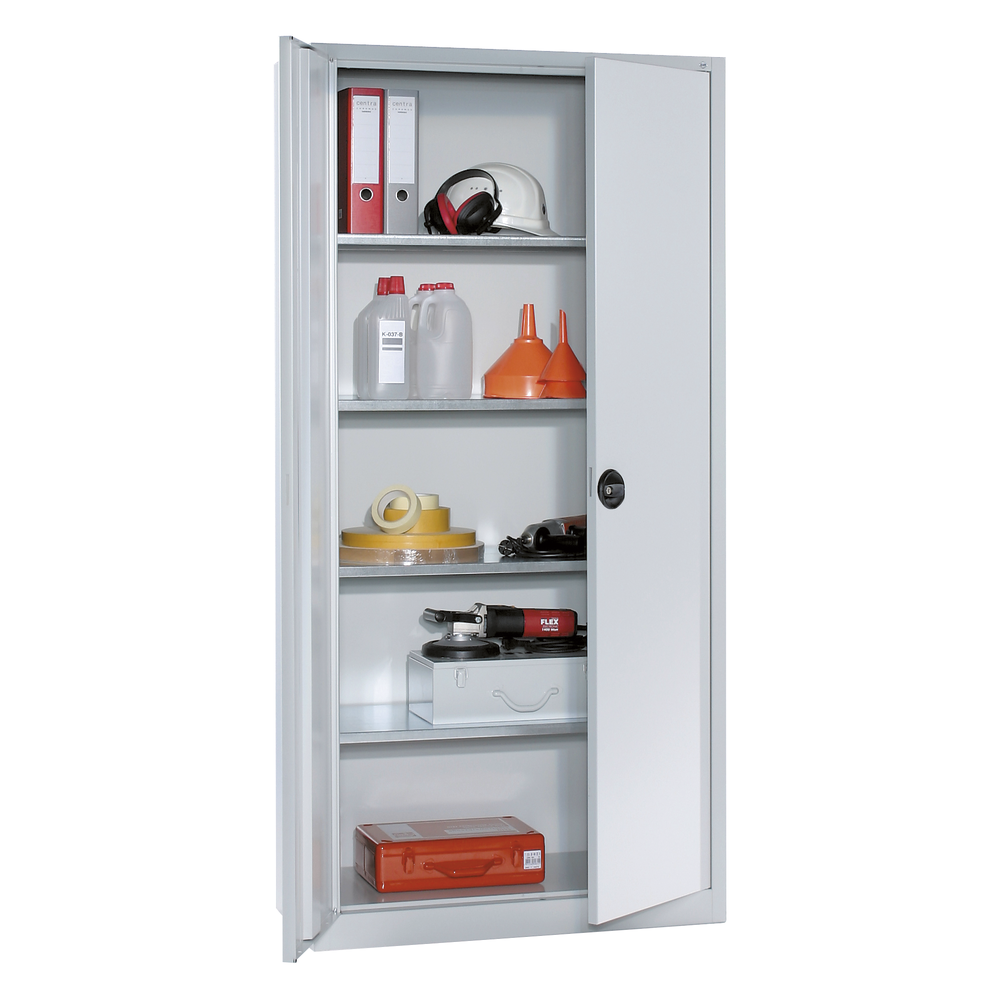 Flügeltürenschrank BxTxH: 940x400x1950mm 4 Böden verzinkt RAL7035