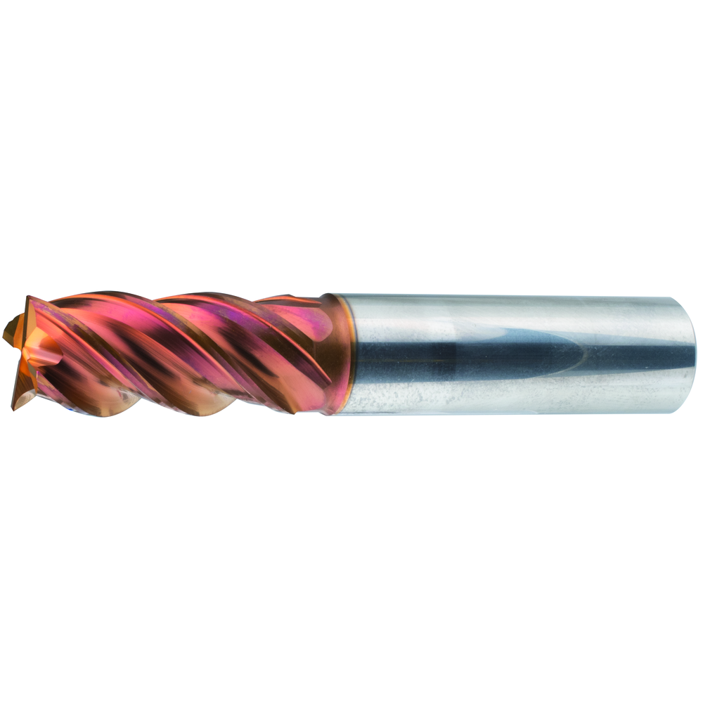 Schaftfräser VHM HPC, KR, ø 4x11x16x57mm R0,1 Z4 HA RockTec PRO
