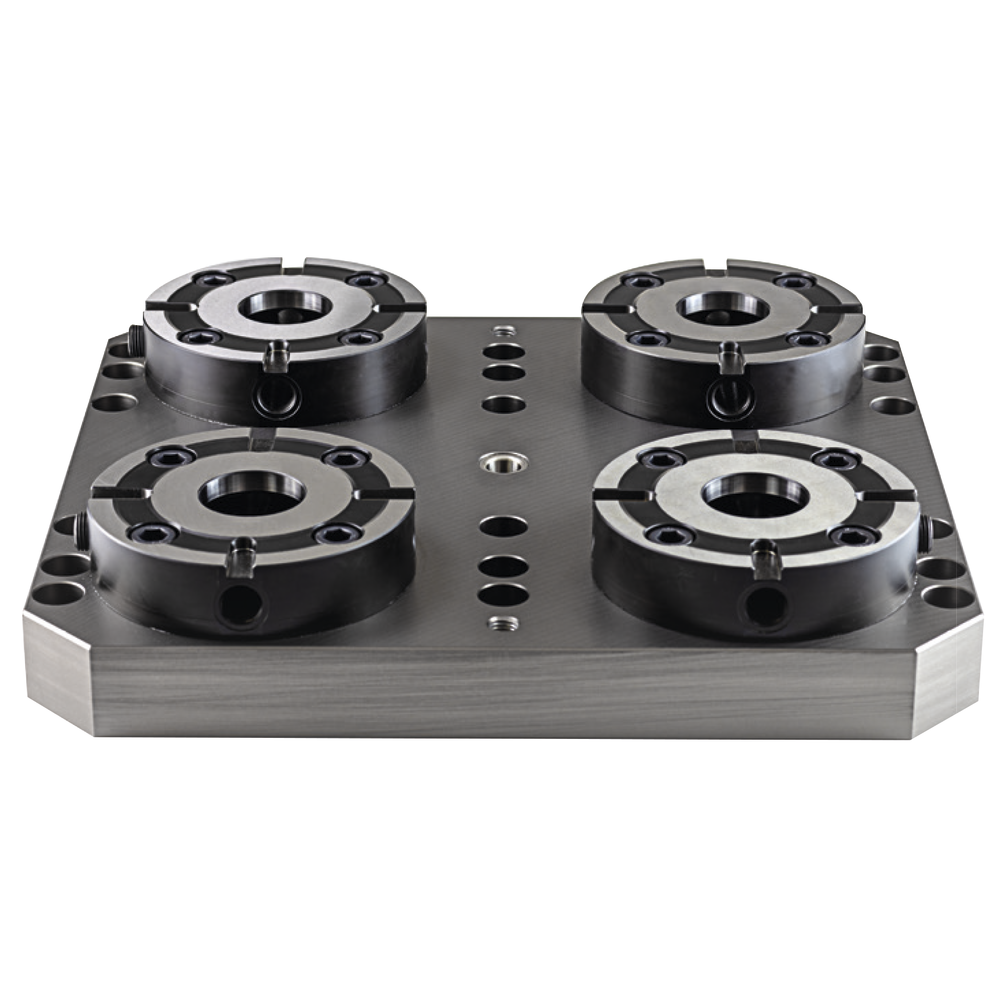 Nullpunktspannsystem 4 Spanntöpfe (H=72mm)