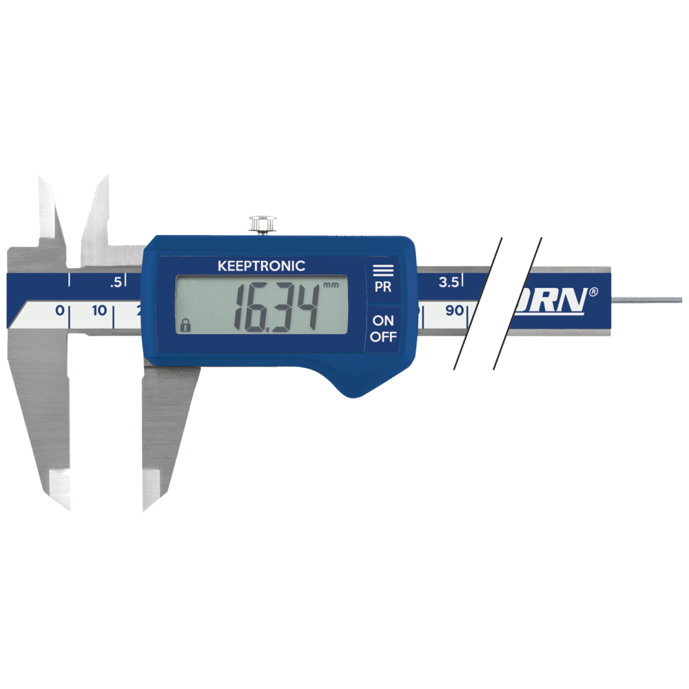 Messschieber digital 150mm (0,01mm) IP67, KEEPTRONIC, Tiefenmaß 1,5mm