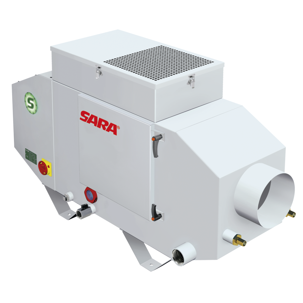 Emulsionsnebel-Abscheider UCSD-800/S3 mit Sprühsystem (rechts)