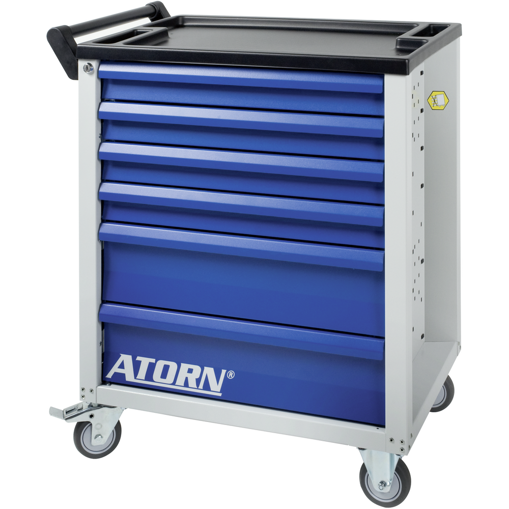 Werkzeugwagen BxTxH: 778x496x913mm, 6 Schubladen RAL7035/5010