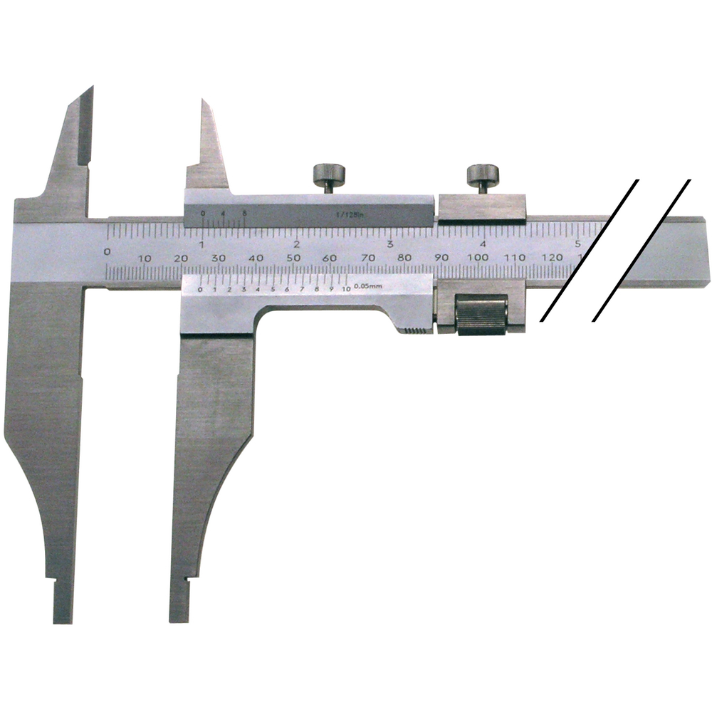 Werkstattmessschieber 300 mm mit Feineinstellung mit Messerspitzen