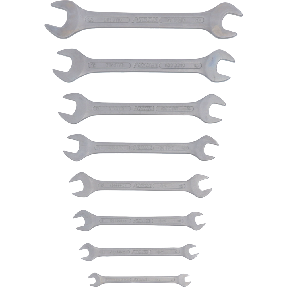 Doppel-Maulschlüssel DIN3110, 6x7mm bis 20x22mm) 8-tlg. UltraProtec