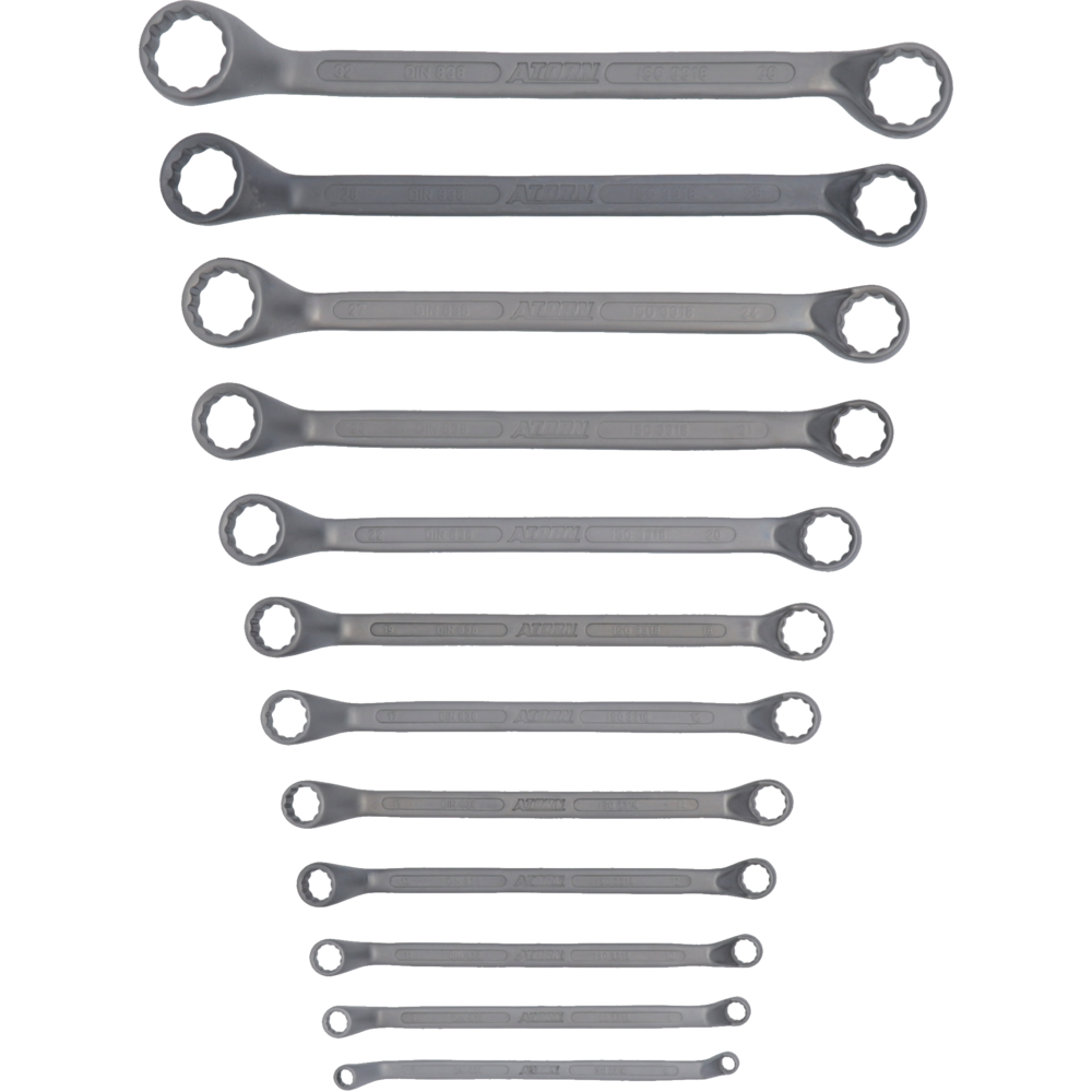 Doppel-Ringschlüssel DIN838, 6x7mm bis 20x22mm 8-tlg.