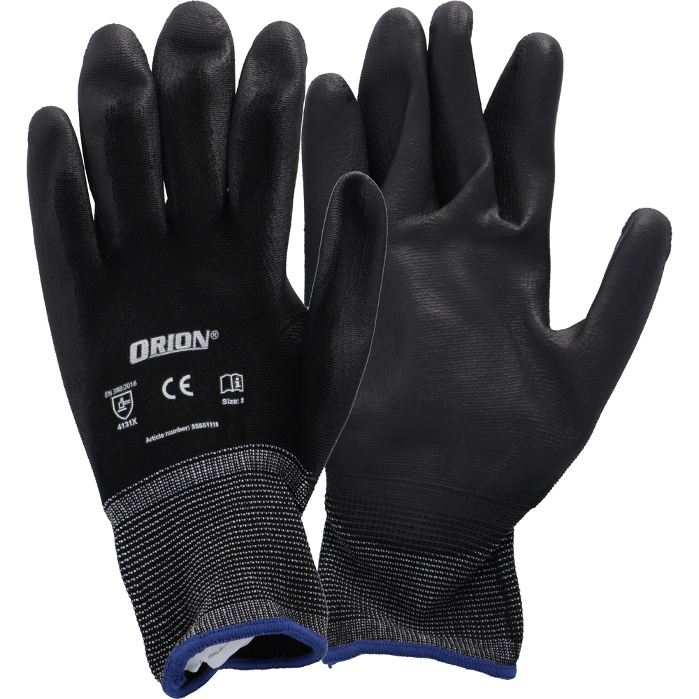 Montageschutzhandschuh, schwarz, Größe 7