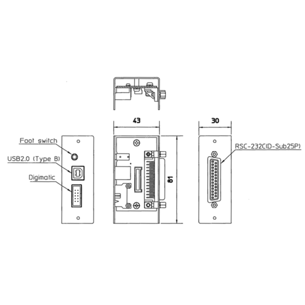 Schnittstelleneinheit RS-232C/USB für digitale Anzeigegeräte Modell KA