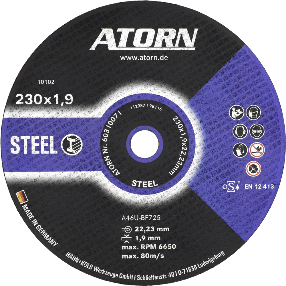 Trennscheibe Stahl 230x1,9 mm
