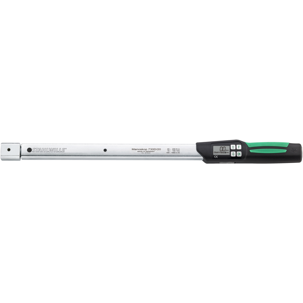 Drehmoment-Schlüssel MANOSKOP® 730D 65-650Nm, 14x18mm, für Einsteckwerkzeuge