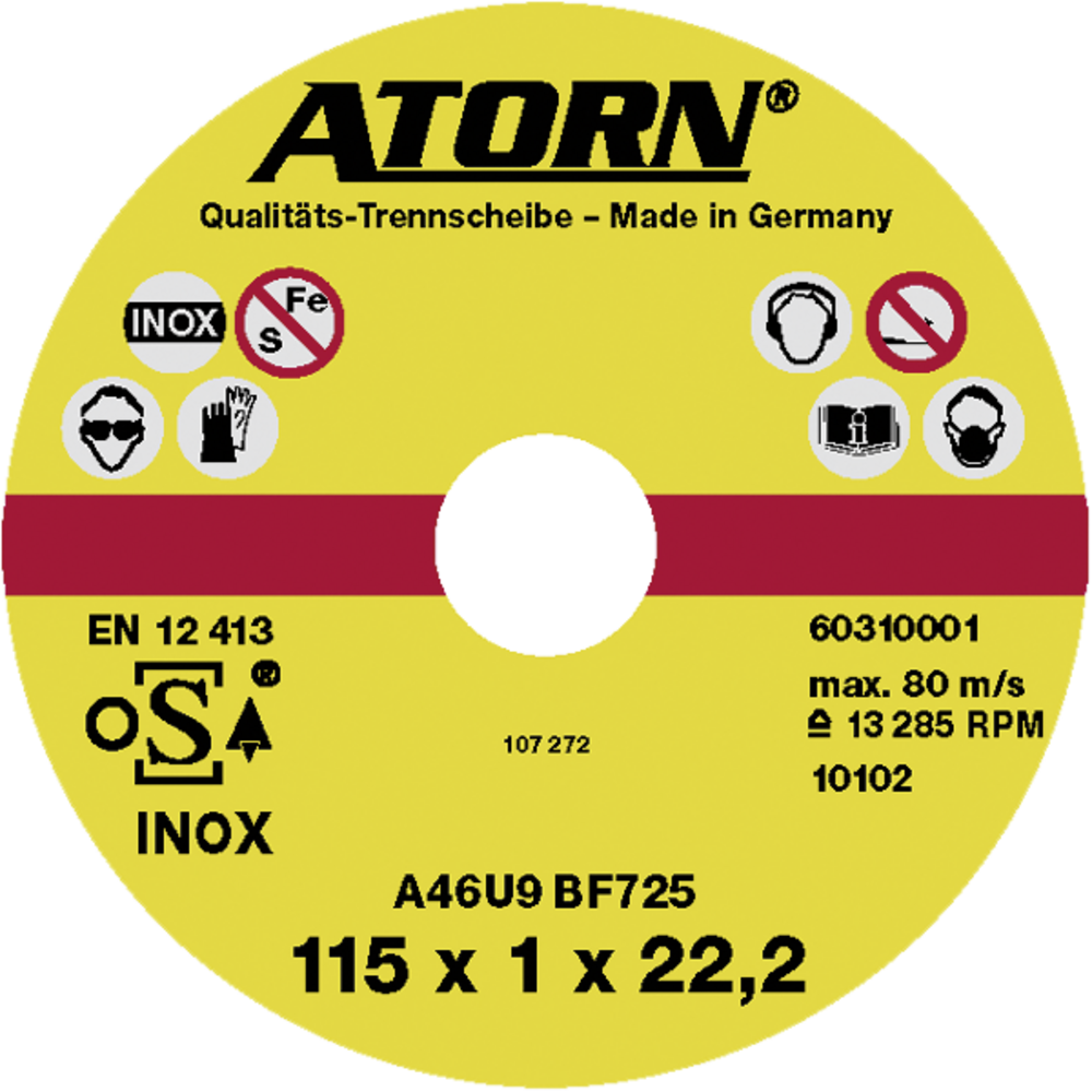 Trennscheibe 180x1,5x22,23mm gerade INOX