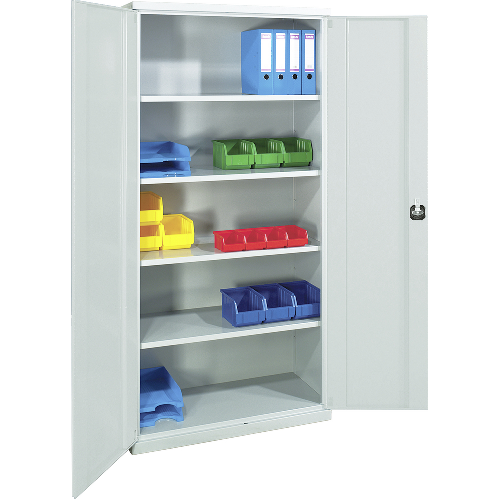 Flügeltürenschrank H x B x T 1950 x 950 x 450 mm RAL 7035/7035