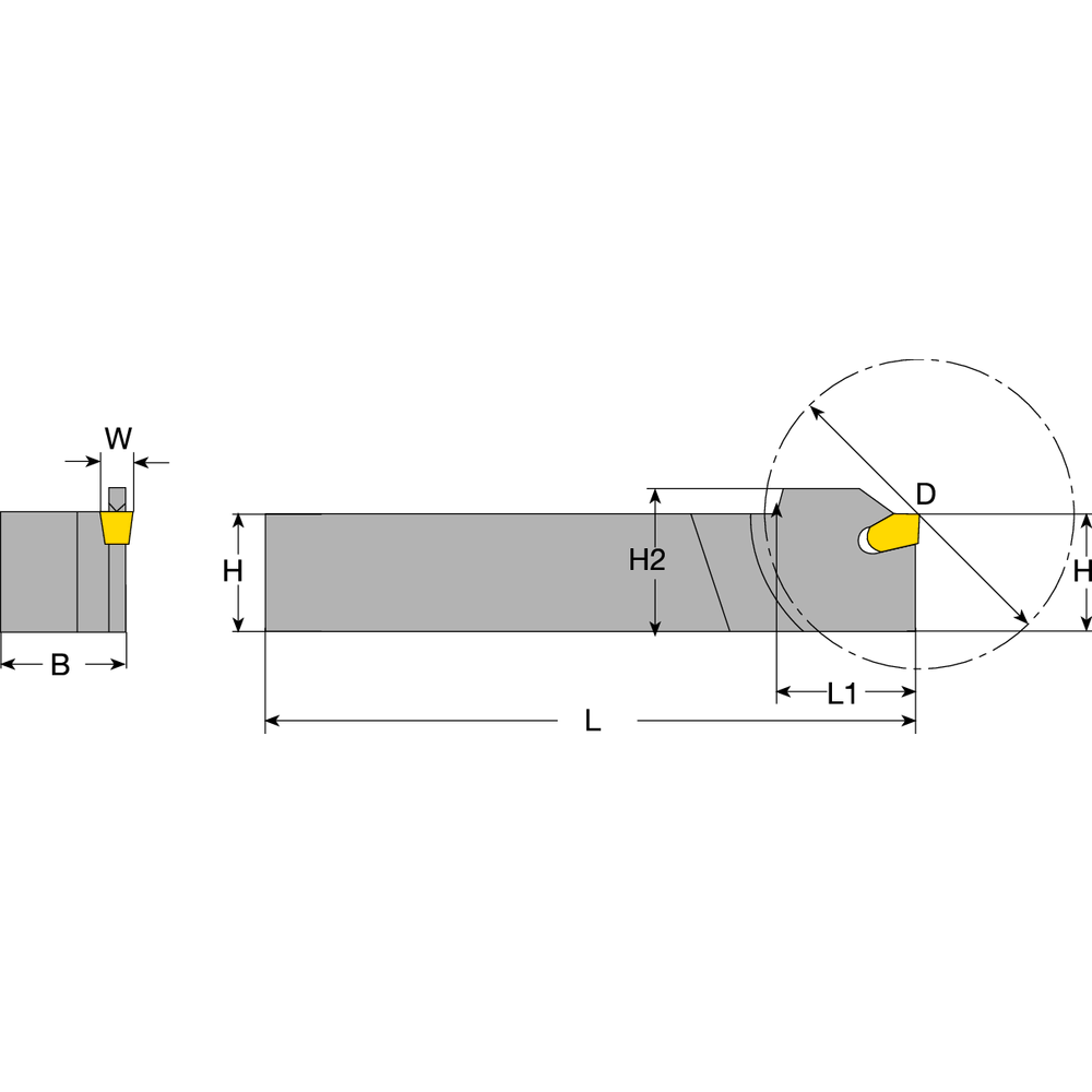 Klemmhalter KGTH-R 2525-3 (Ab- und Einstechen, für Einsätze KGT.3) max ...