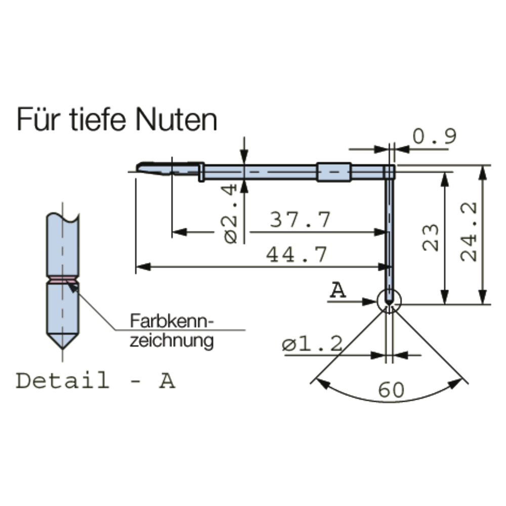 Taster für tiefe Nuten (Tiefe bis 20mm) für Surftest SJ-400