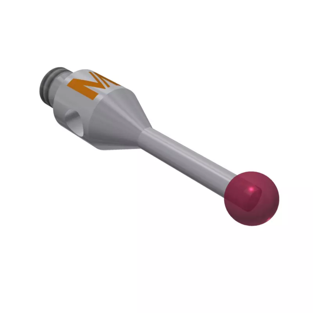 Taststift Edelstahl M2 S=2,0mm L=10mm Kugel Rubin