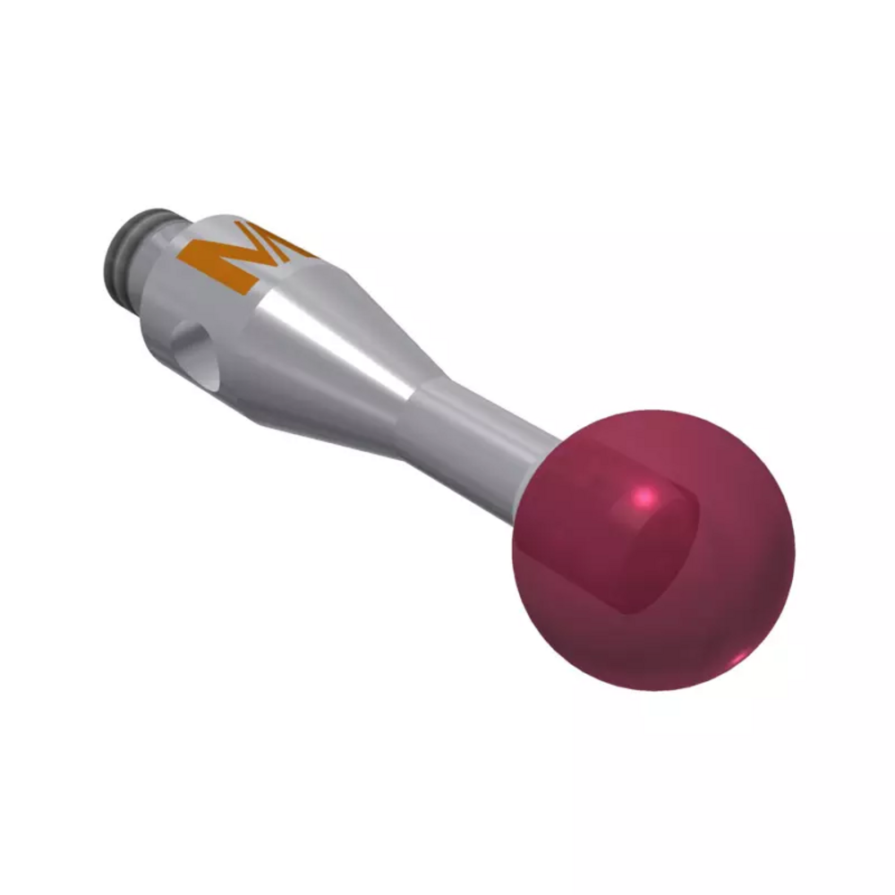 Taststift Edelstahl M2 S=4,0mm L=10mm Kugel Rubin