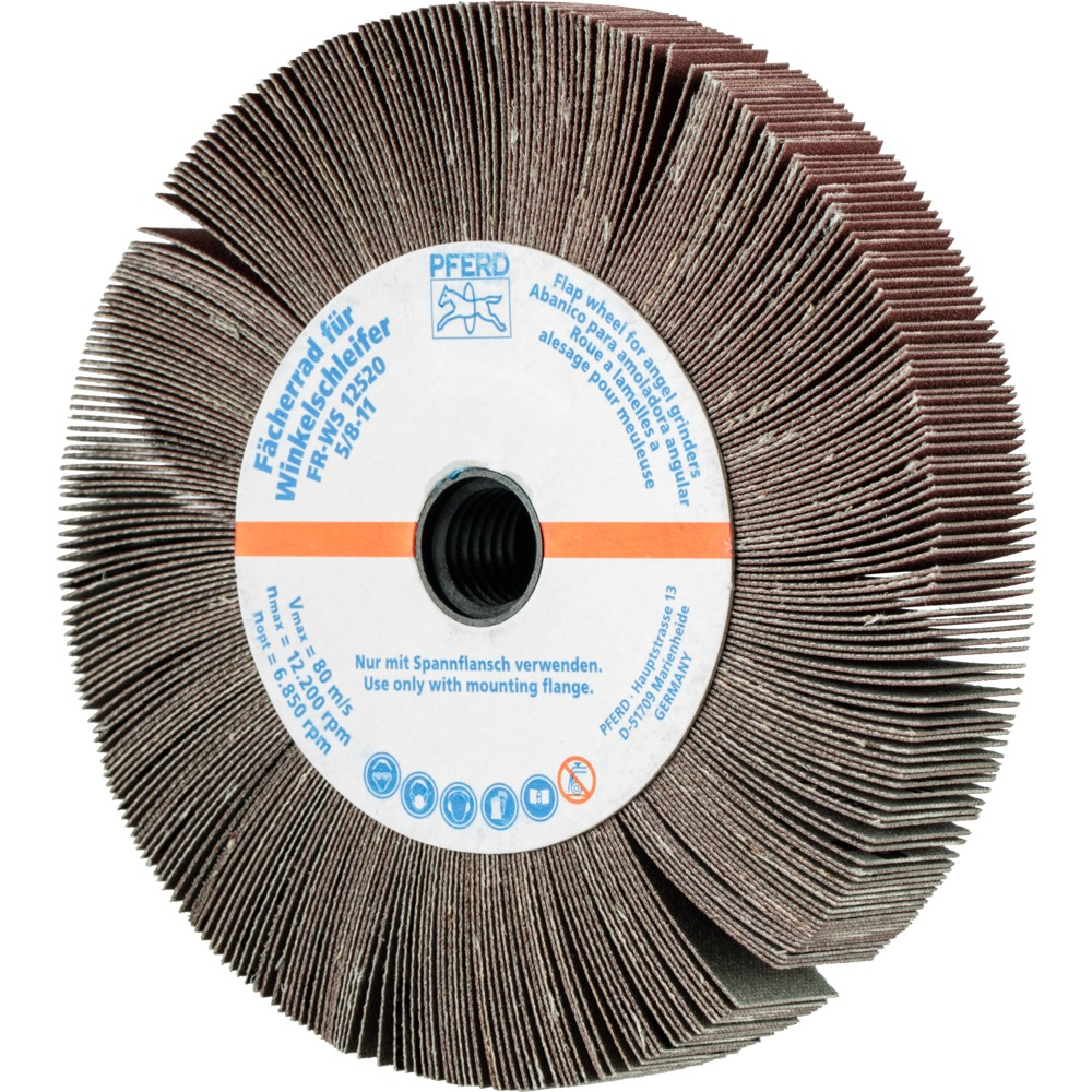 Pferd 44782504 Fächerräder Für Winkelschleifer – 125 Mm, Korngröße 40, Max. 12200 U/min