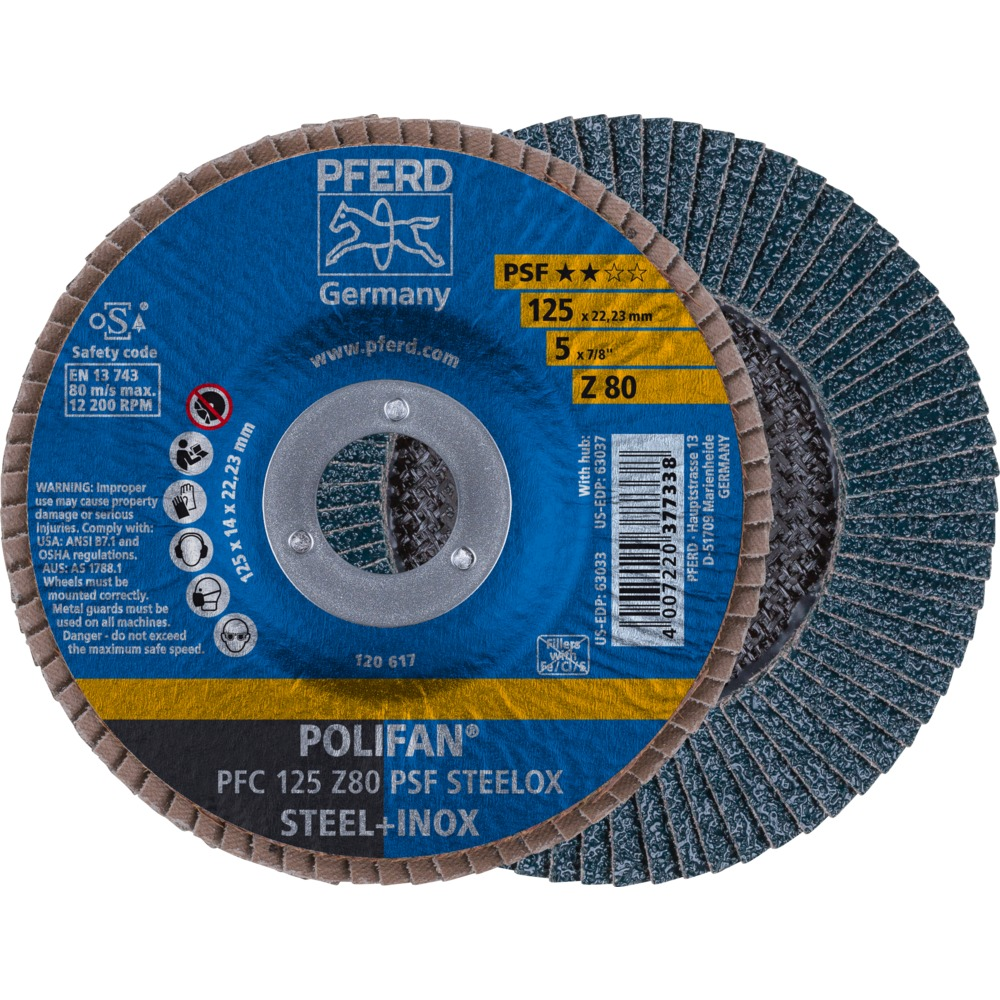 POLIFAN®-Fächerscheibe PFC 125 Z 80 PSF/22,23