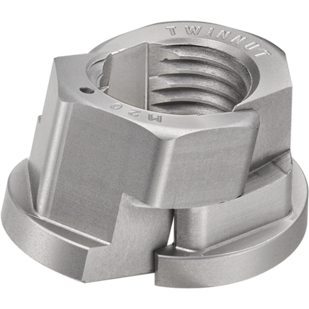 6333SB-M10 AMF-TWINNUT-Mutter, mit Bund, Größe= M10, A=4