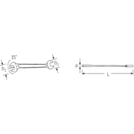 Doppel-Maulschlüssel DIN3110 1/4x5/16', L=140mm (Chrome-Alloy-Steel, verchromt)